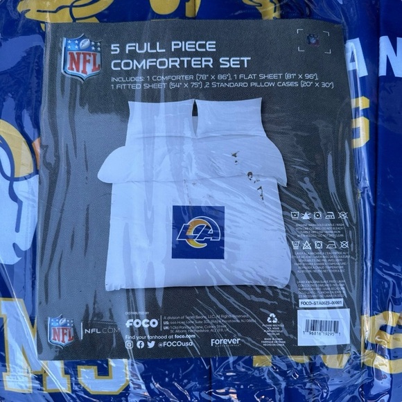NFL Los Angeles Rams Full Size Comforter Set, NWT - Picture 2 of 2